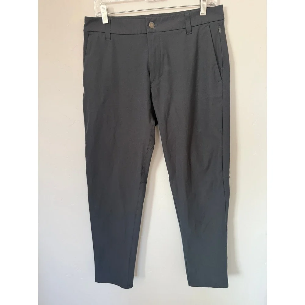 Lululemon Commission Slim Fit Pant 31 Dark Gray Warpstreme Chino Tapered LM5AEXS